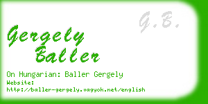 gergely baller business card